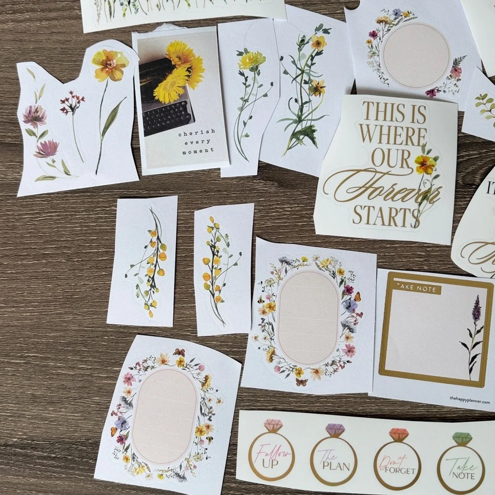 ❤️$4 Wedding Florals Not So Mystery Happy Planner Sticker Set